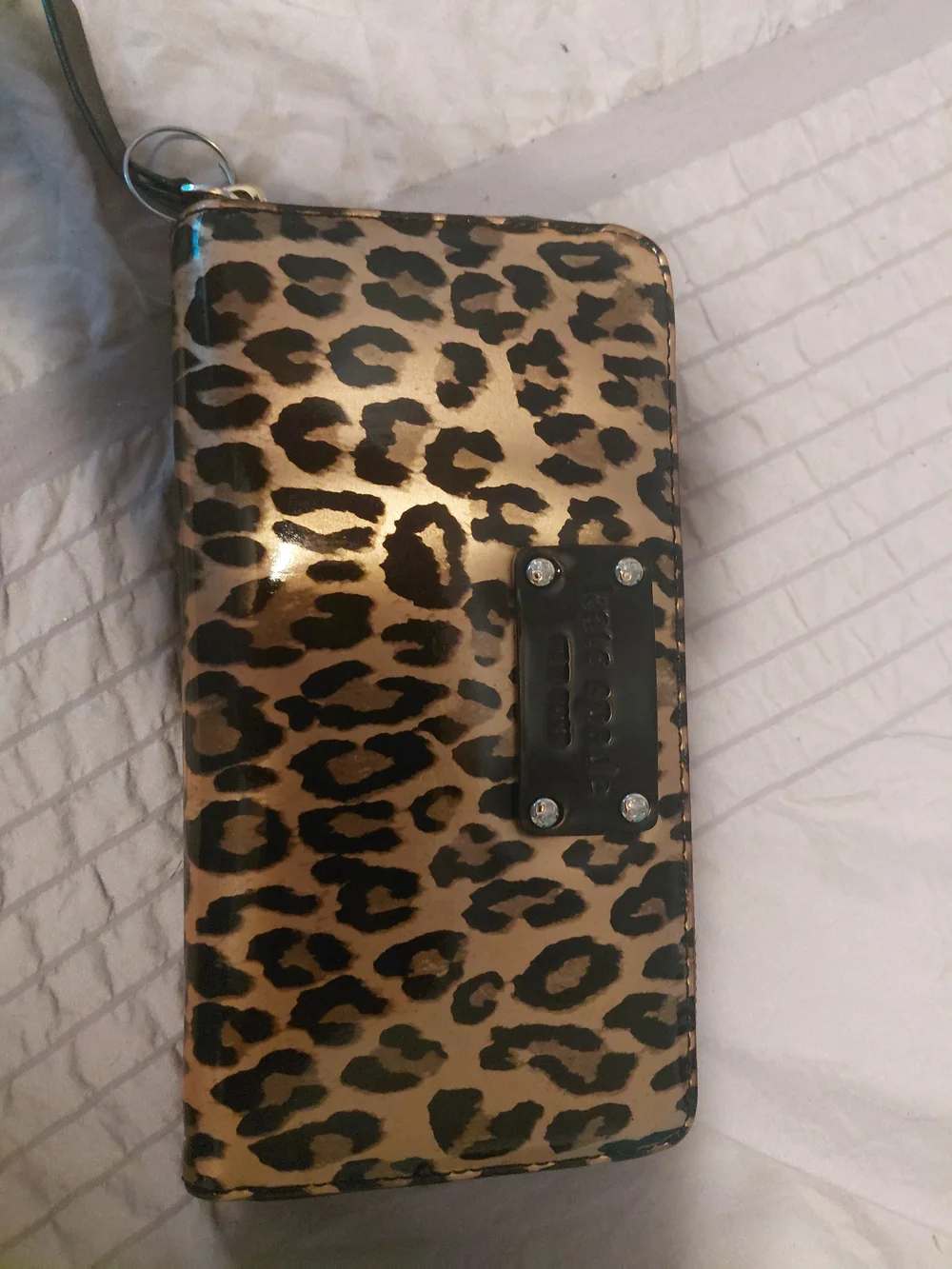 Leopard Print Phone Wallet Case - Gold/Black